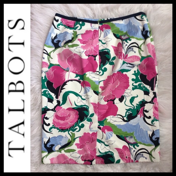 Talbots Floral Pencil Skirt - Picture 3 of 6